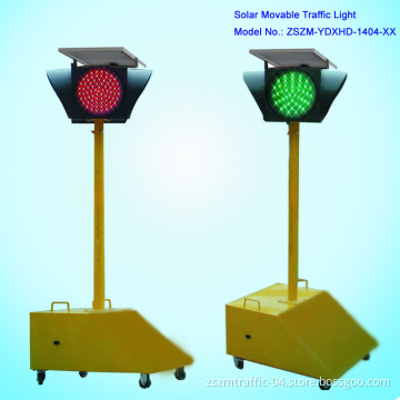 LED Solar Powered Warning Movable Traffic Light with Powerful Alarming Function